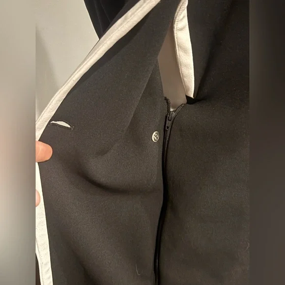 Calvin Klein Black Midi Dress with White Trim - Picture 3 of 8